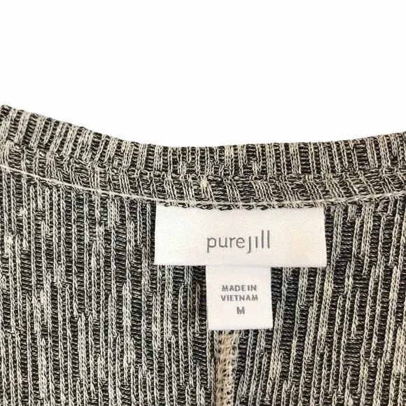 Pure Jill Knit LINEN COTTON Shift Dress Size Medium M Long Sleeve Lagenlook J - Picture 6 of 16